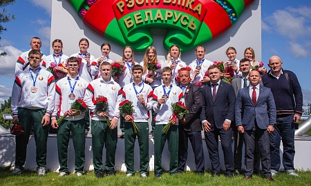 Встреча юношеской команды в Минском аэропорту